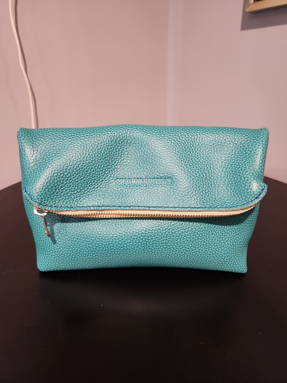 Portland Leather Seafoam Pebbled Leather Boogey Pouch